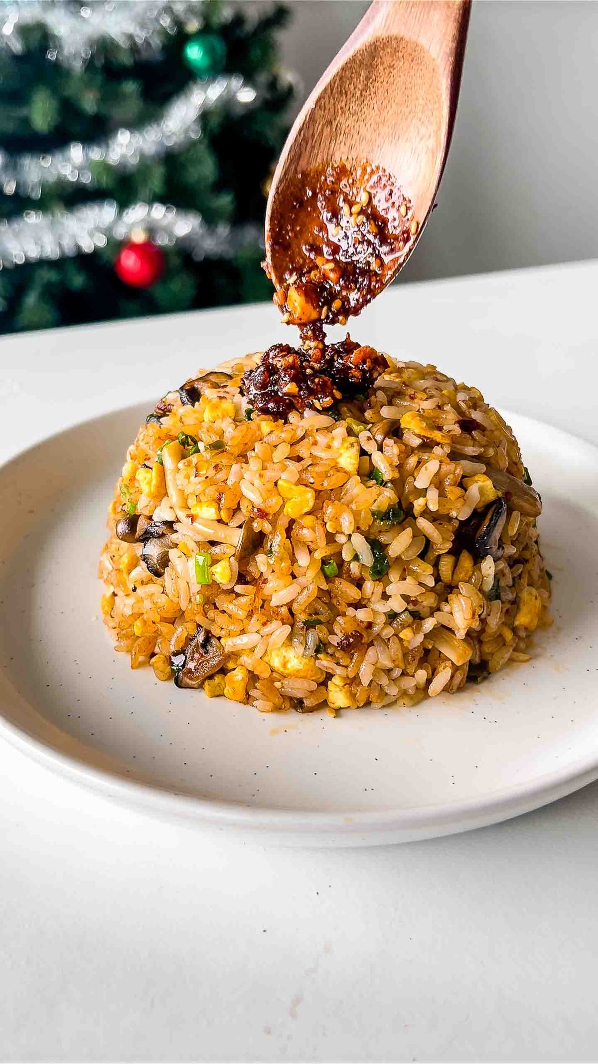 Toasted Garlic Chili Oil Crisp Fried Rice